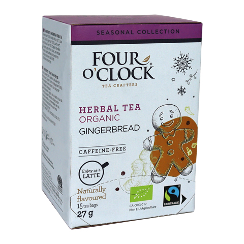 GINGERBREAD WINTER HERBAL TEA, FOUR O’CLOCK